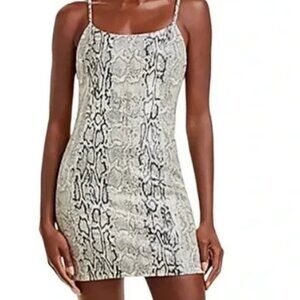 Alice + Olivia Leather Python Mini Dress